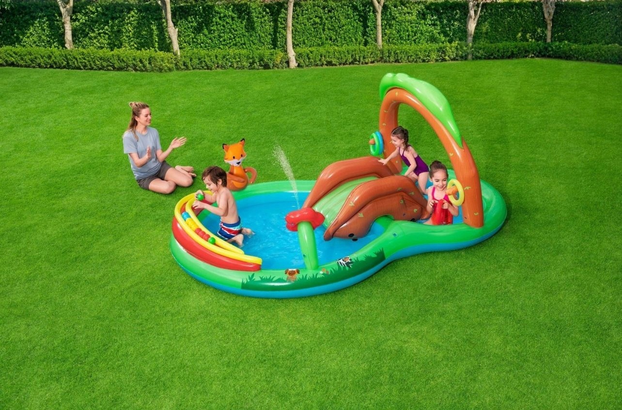 BESTWAY 53093 PLAC ZABAW DMUCHANY ZJEŻDŻALNIA Wysokość 1 cm