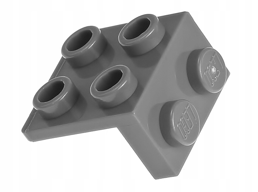 

Lego Płytka łamana 1x2-2x2 44728 szara ciemna 2szt