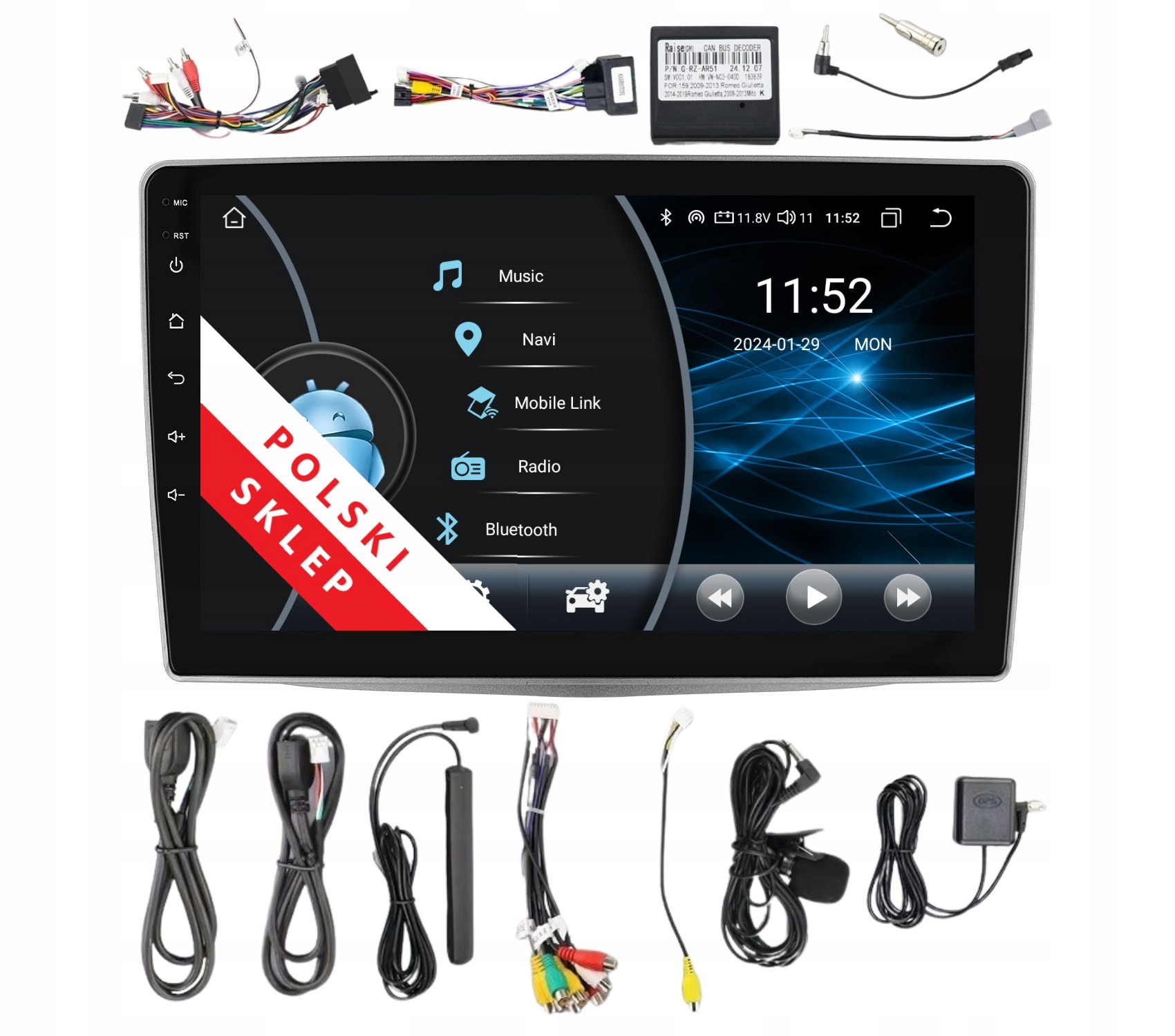 Rádio 2DIN Navigácia Android Alfa Romeo Mito 2/32 Gb Lte Dsp Carplay