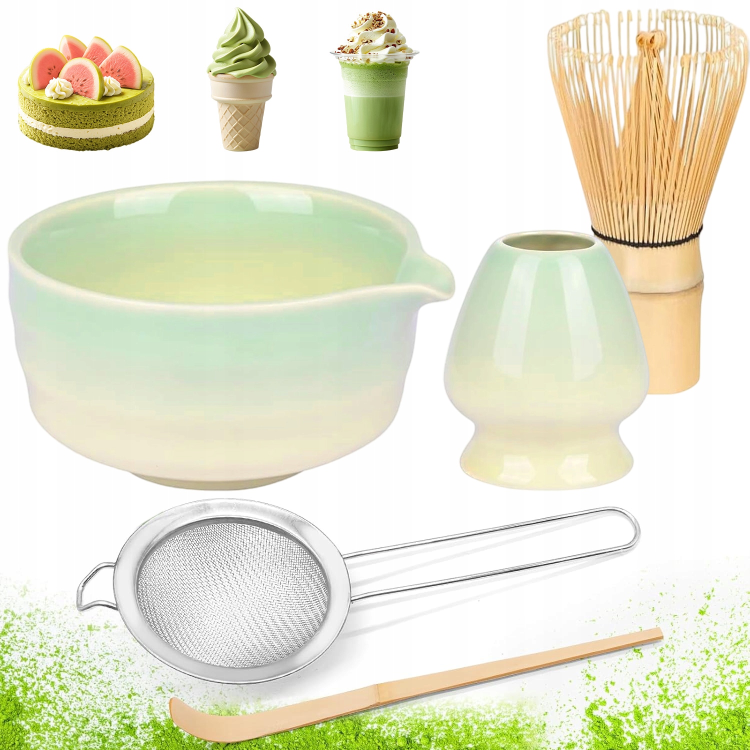 Levně Sada Na Matchu Japonský Styl 5 Dílná Nejlepší Dárek Vysoká Kvalita