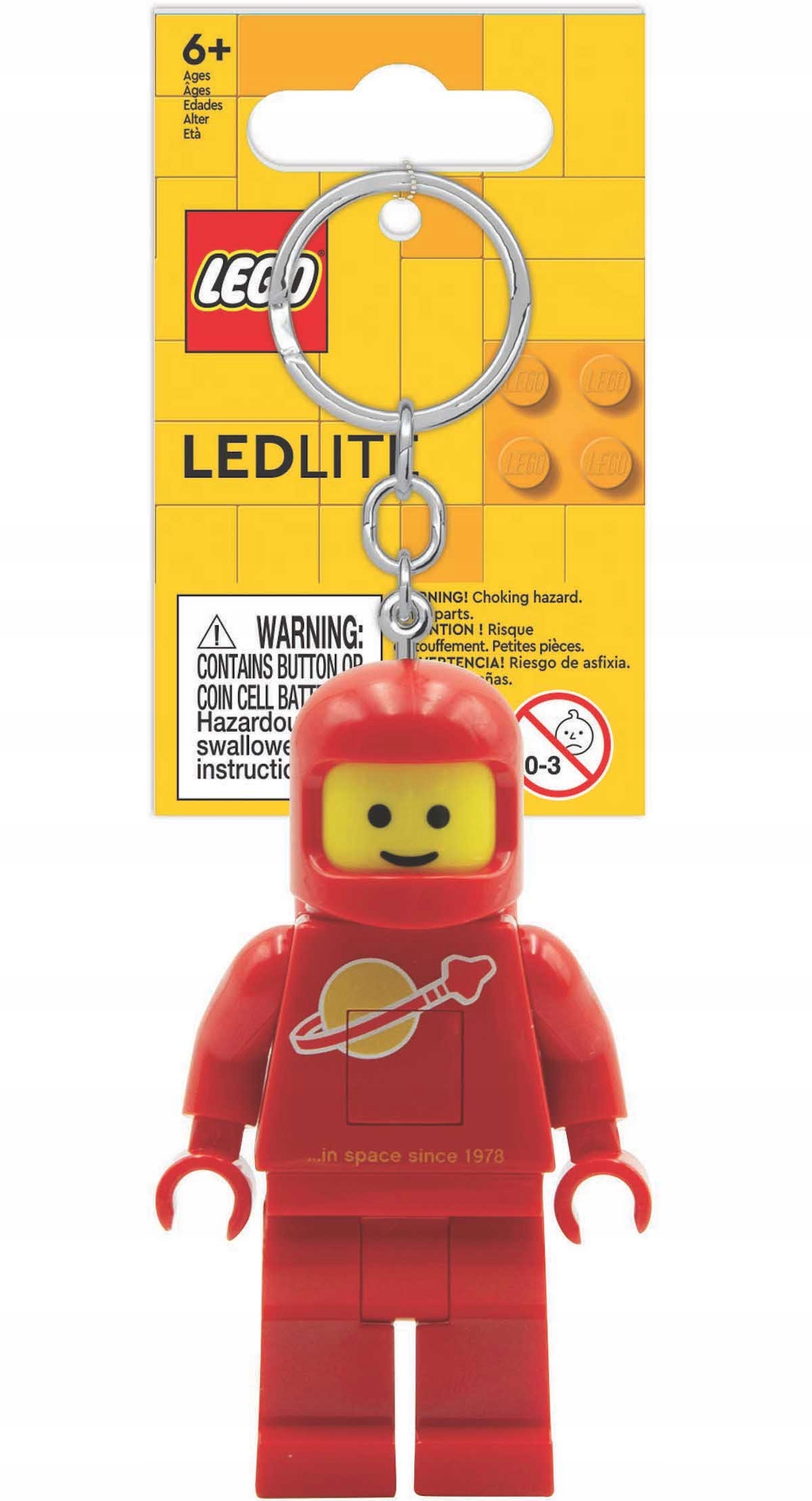 LEGO LATARKA BRELOK FIGURKA ASTRONAUTA SPACE CLASSIC RED 2xLED LGL-KE10HR Marka LEGO