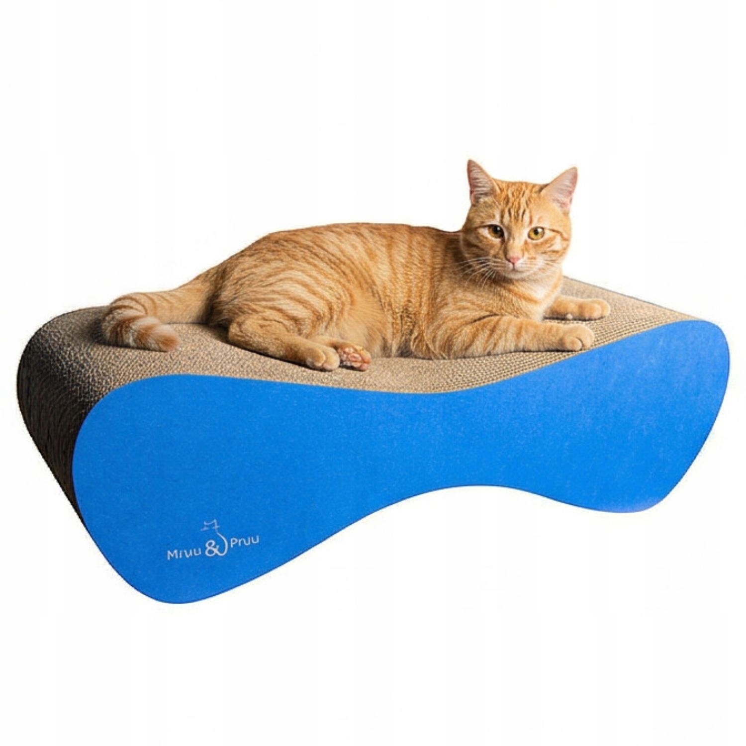 Drapak niski, legowisko do drapania Mruu&Pruu 70 cm Niebieski