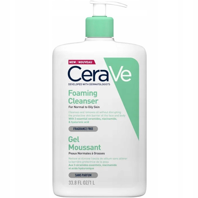 CeraVe Żel oczyszczający do mycia twarzy i ciała 1000 ml