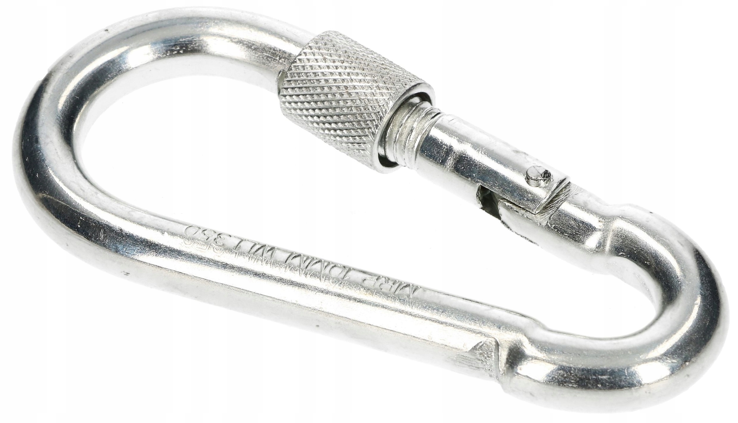 KARABIŃCZYK KARABINEK SKRĘCANY 80 MM HAK DO LIN Długość 80 mm