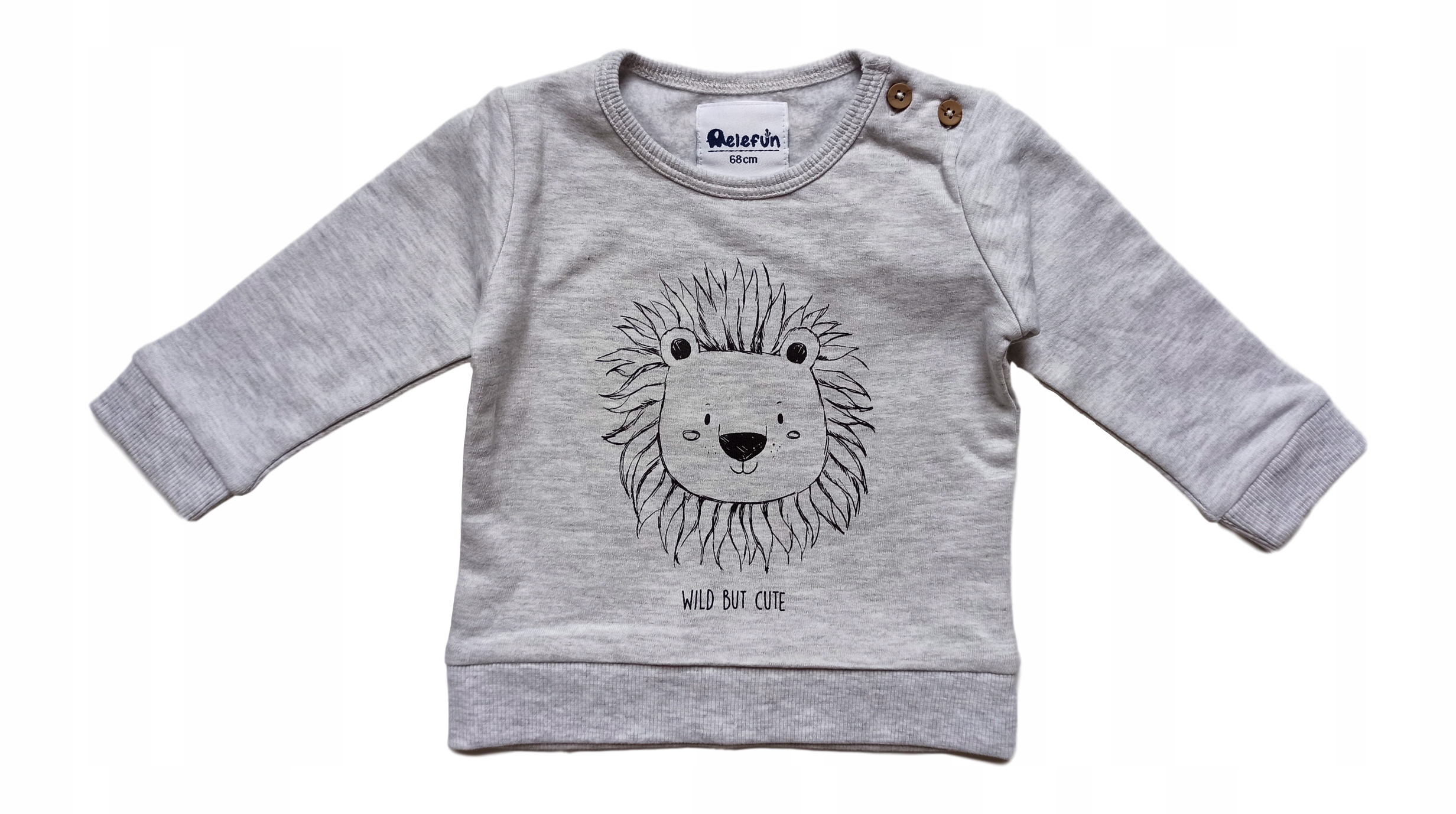 

Lew dresowa bluza niemowlęca kaftanik *74