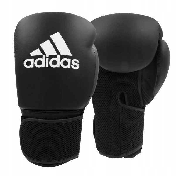 Rękawice Bokserskie Adidas Hybrid 25 na rzep fitness Czarne 12 oz
