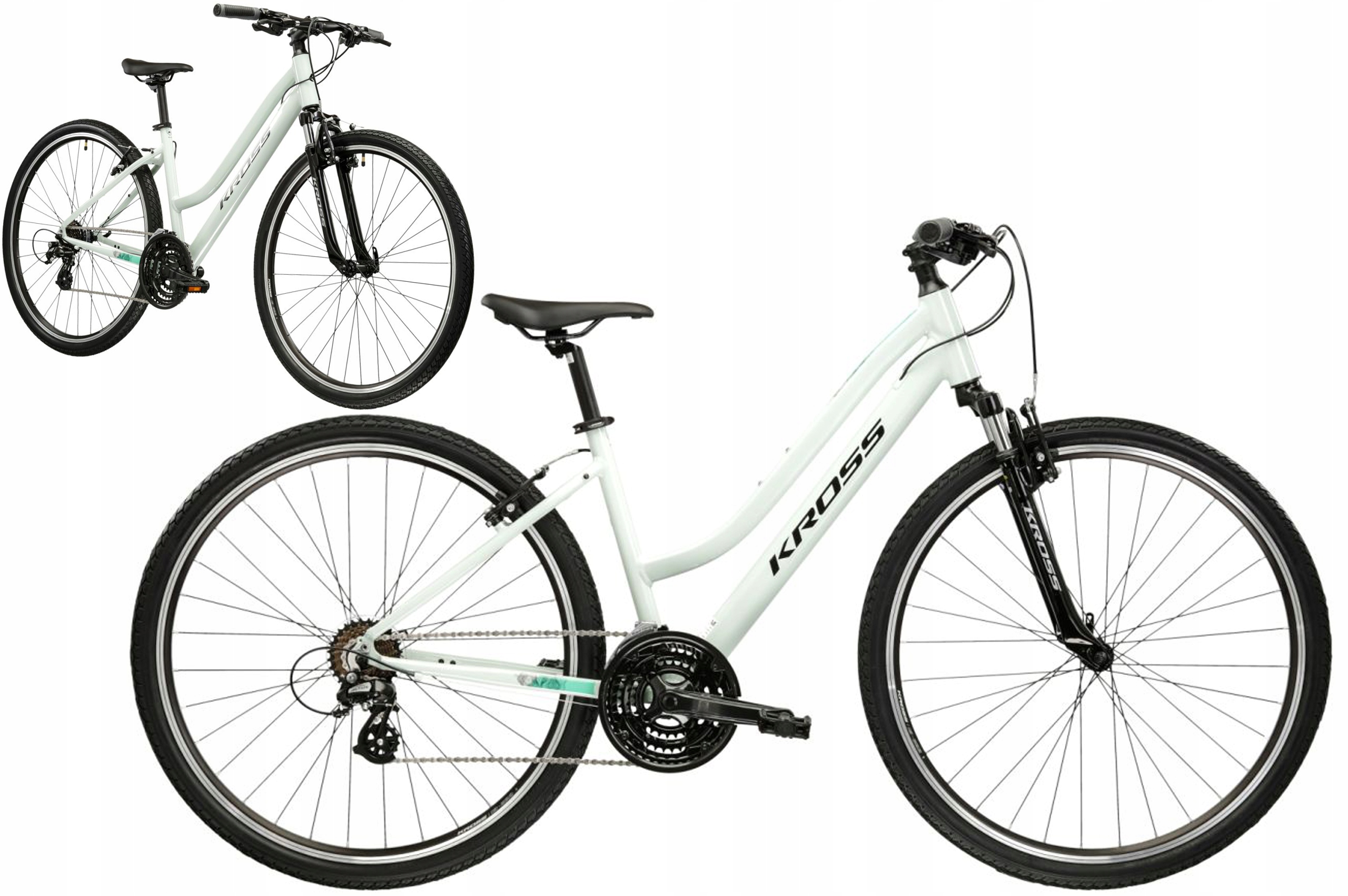 Rower crossowy 28" Kross Evado 2.0 rama M 17" miętowy czarny R25