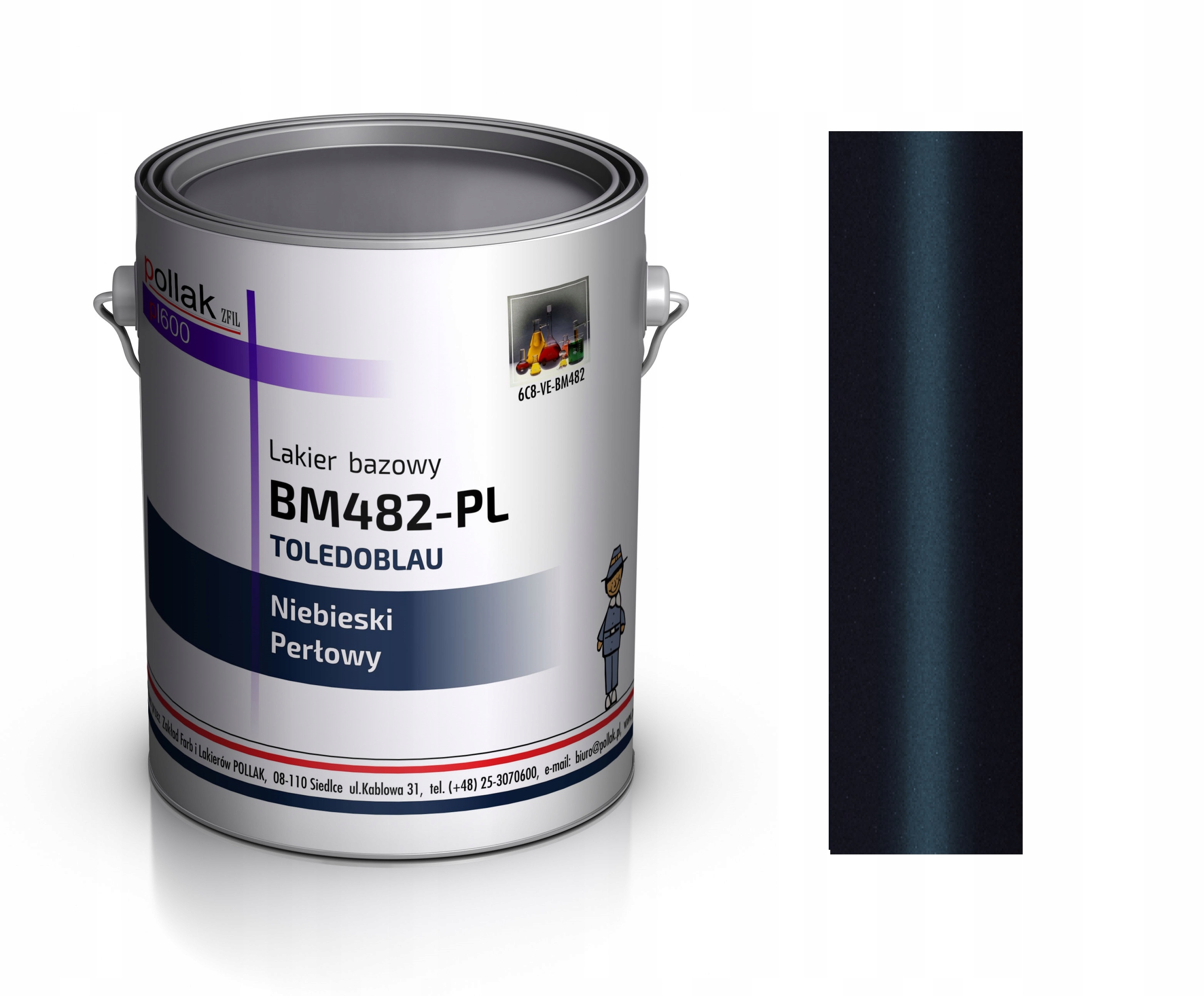 Lakier Bazowy Niebieski Toledoblau BMW 482 4 L