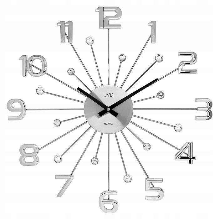 Efektný Nástenný Hodinový Stroj S Kryštálikmi Jvd HT109.1