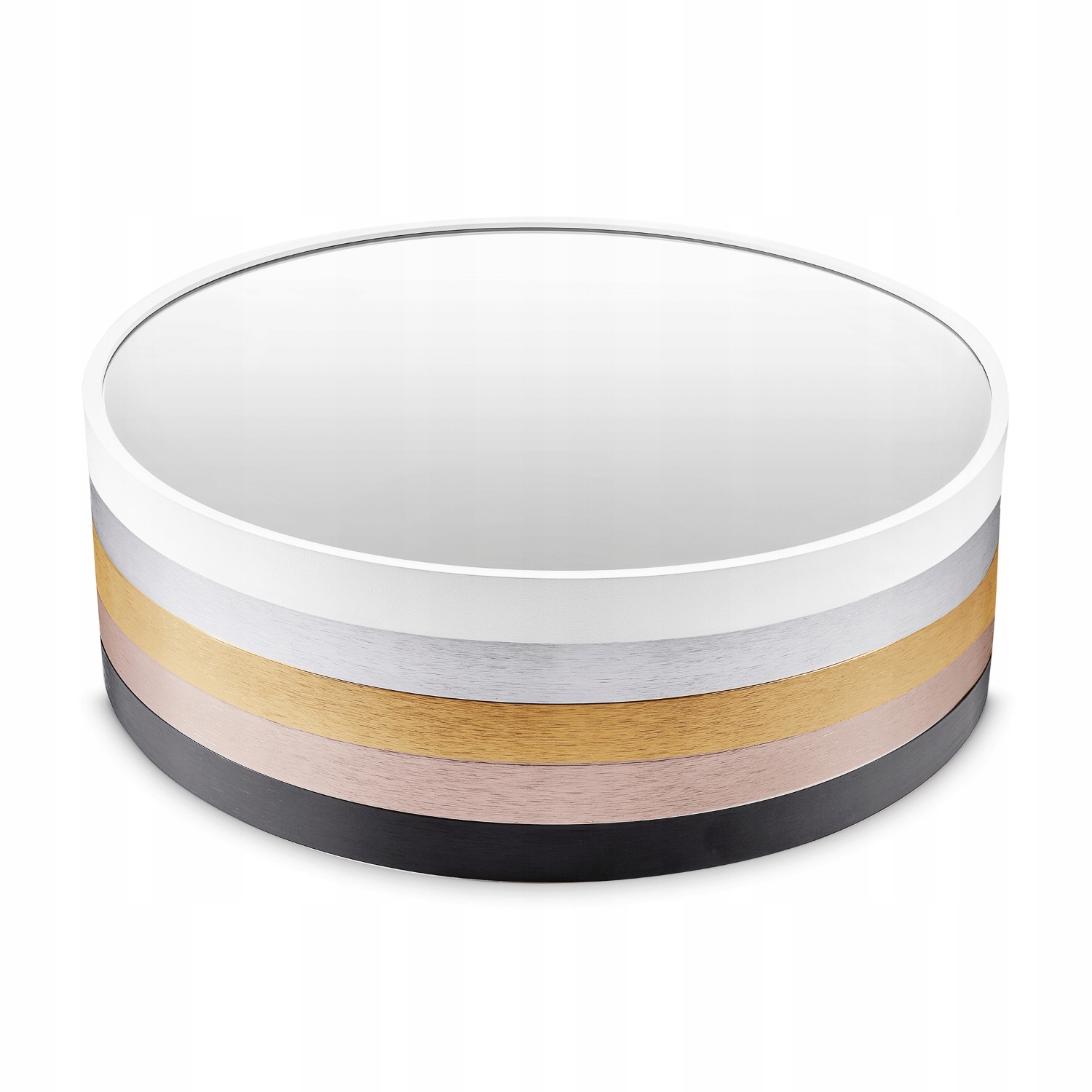 Lustro Okrągłe W Ramie Srebrne 60cm Marka Gold&Chrome