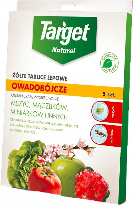 

Żółte Tablice Lepowe na owady Target Natural 5szt