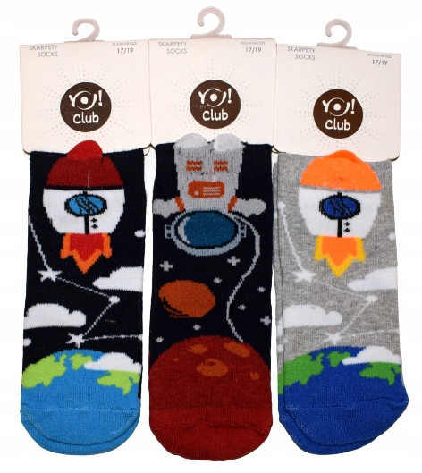 

Yo! Skarpetki Dziecięce 3D Chłopięce 3 Pary 17-19