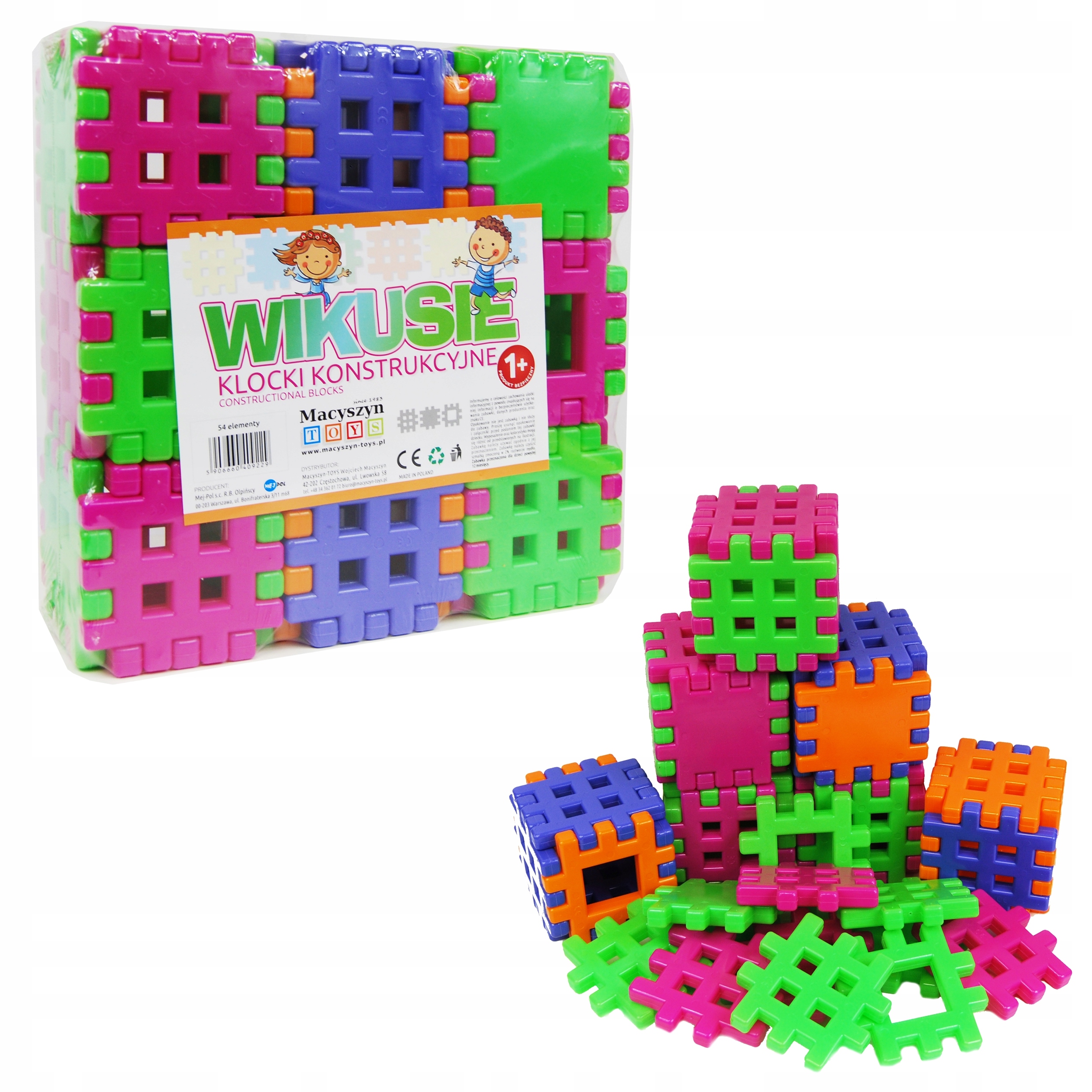 

Klocki Konstrukcyjne Wafle Wikusie 54 Elem. 9229