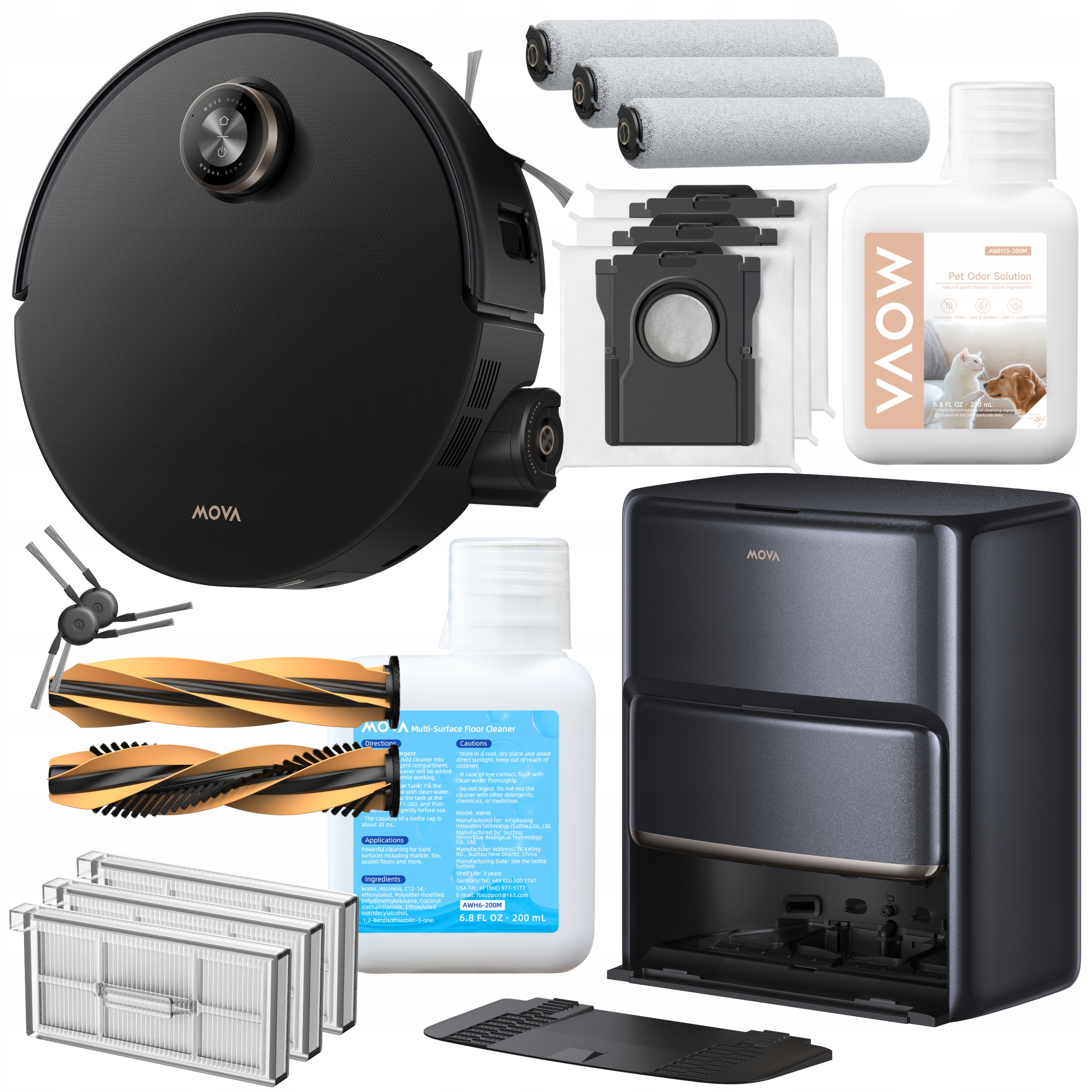 Robot sprzątający Mova Z60 Ultra Roller Complete Black czarny