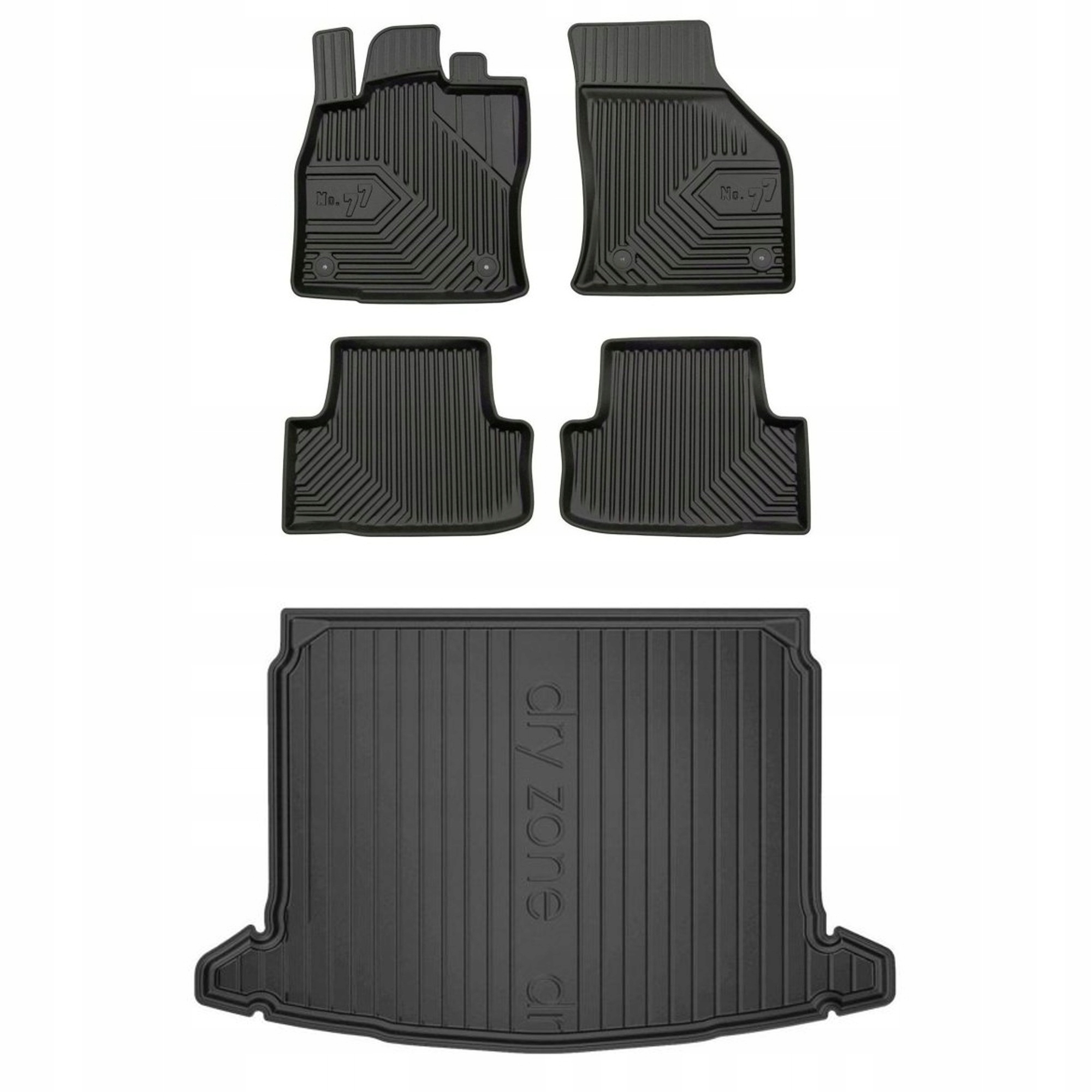 Gumová sada koberčekov a rohože Škoda Karoq od 2017, spodná podlaha batožinového priestoru,