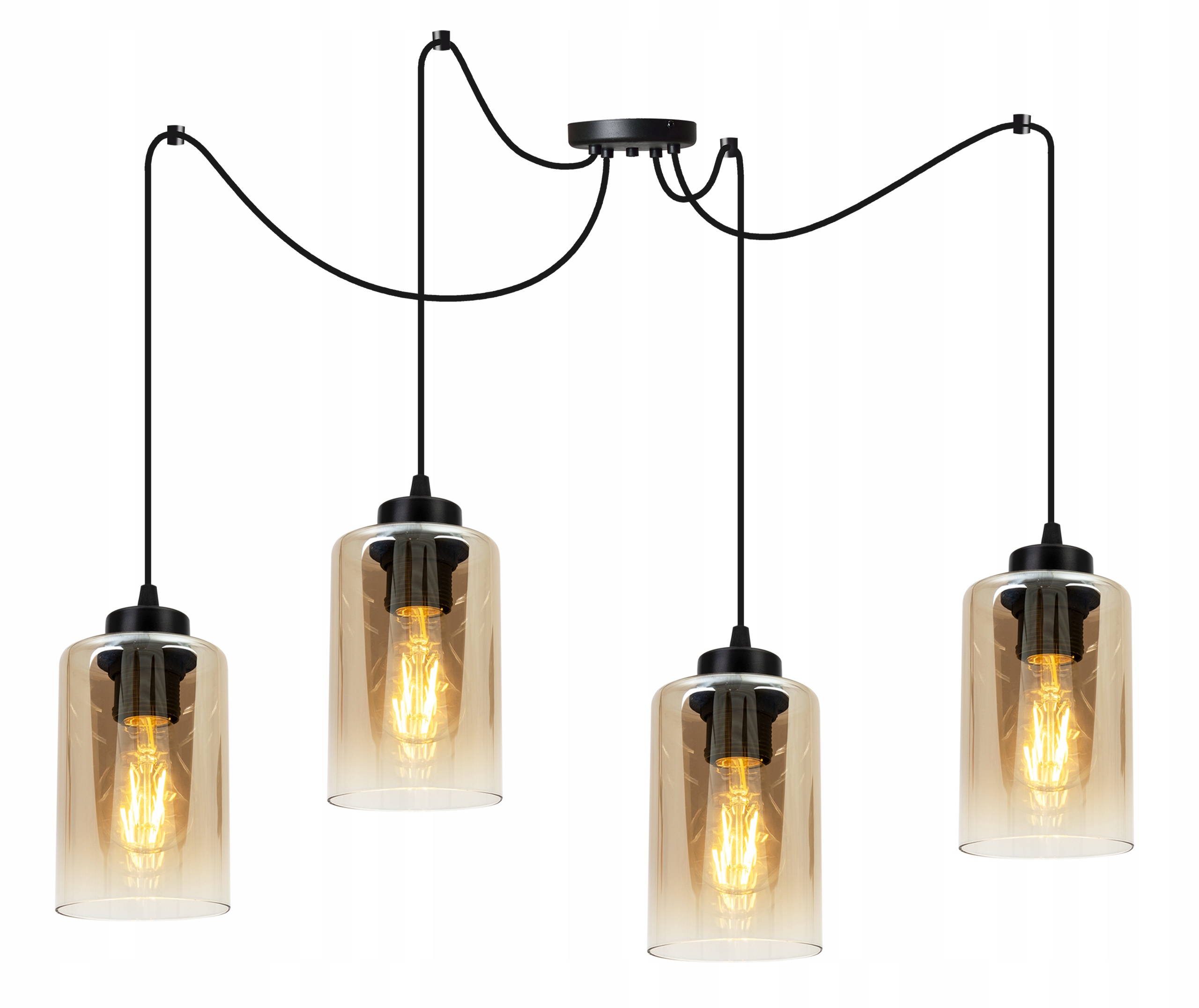 

Lampa Wisząca Pająk Szklany Klosz