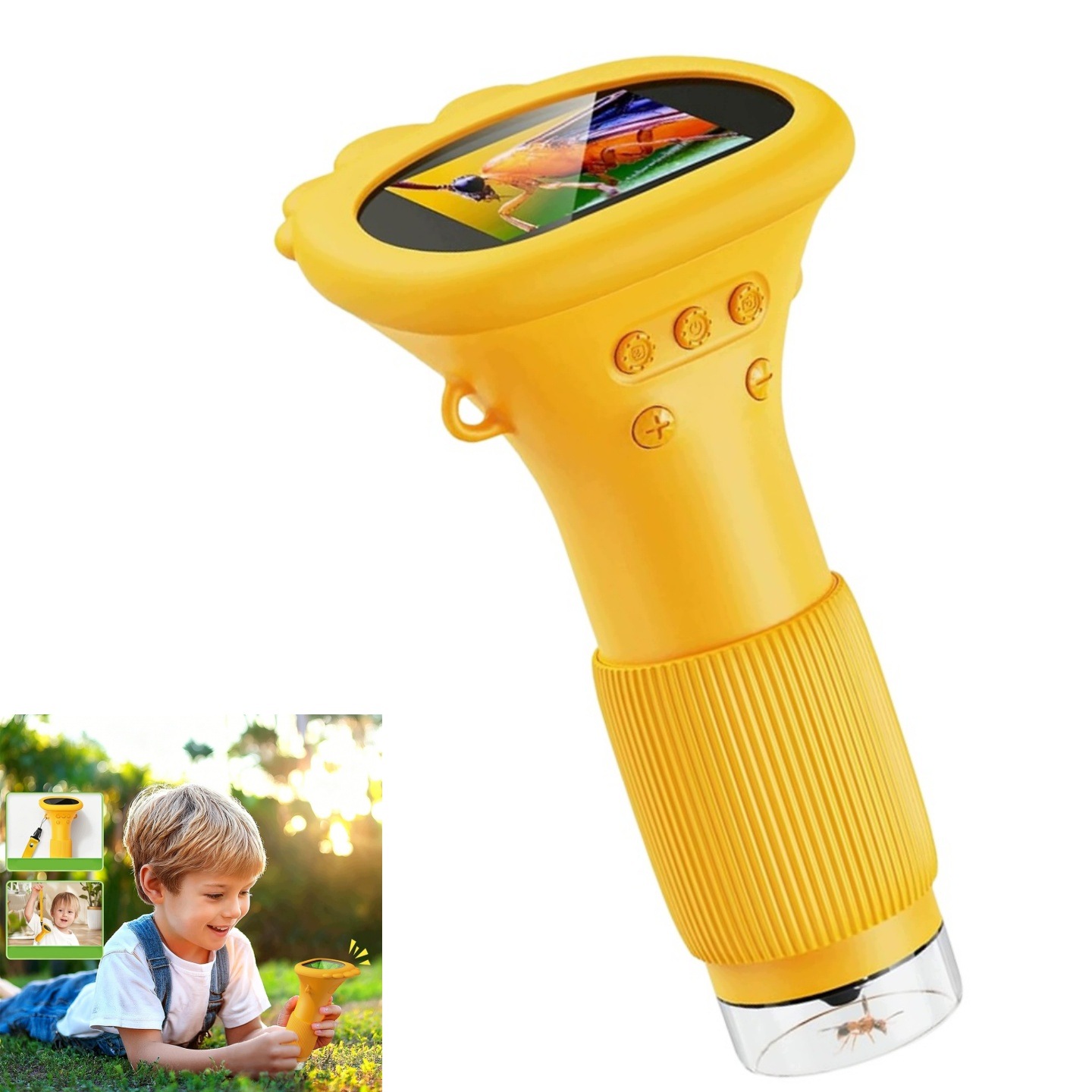Digitální Optický Mikroskop Pro Děti Přiblížení x1000 Hd Kapesní Led