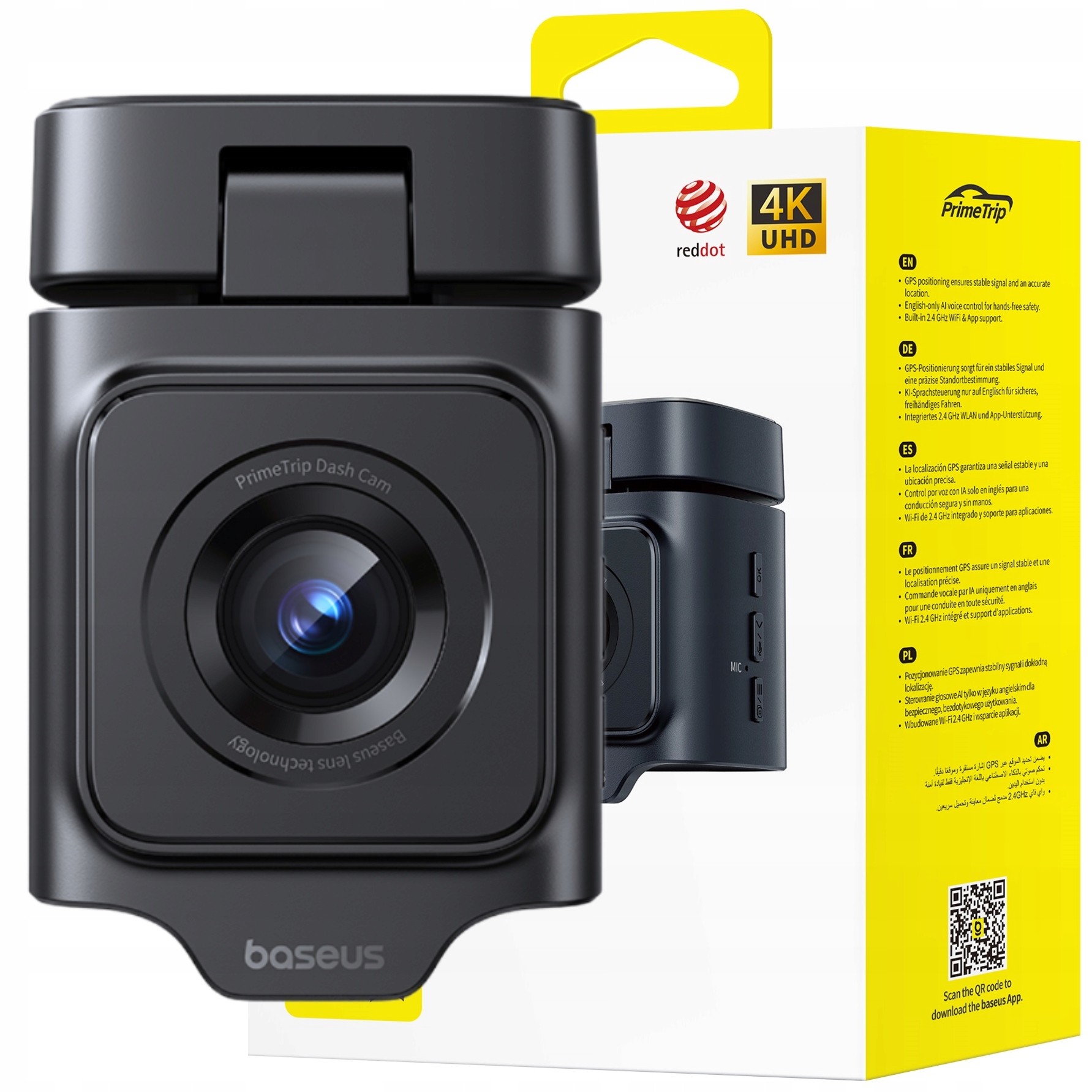 Wideorejestrator Baseus PrimeTrip VD1 Pro kamera samochodowa 4K czarny