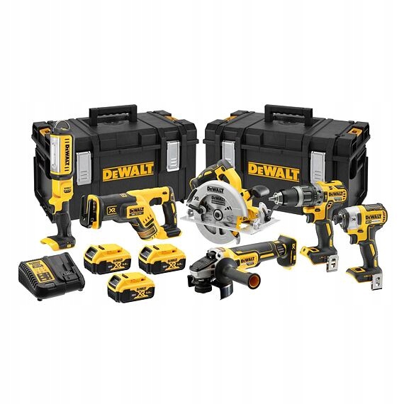 DeWalt DCK623P3 DCD796+DCG405+DCS367+DCS570 +DCF887+DCL050 3*18V/5Ah,2*kufr