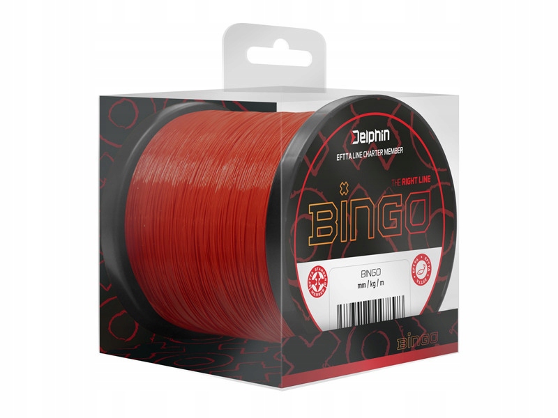 Żyłka karpiowa Delphin Bingo Ciemnoczerwona 0,35mm 600m