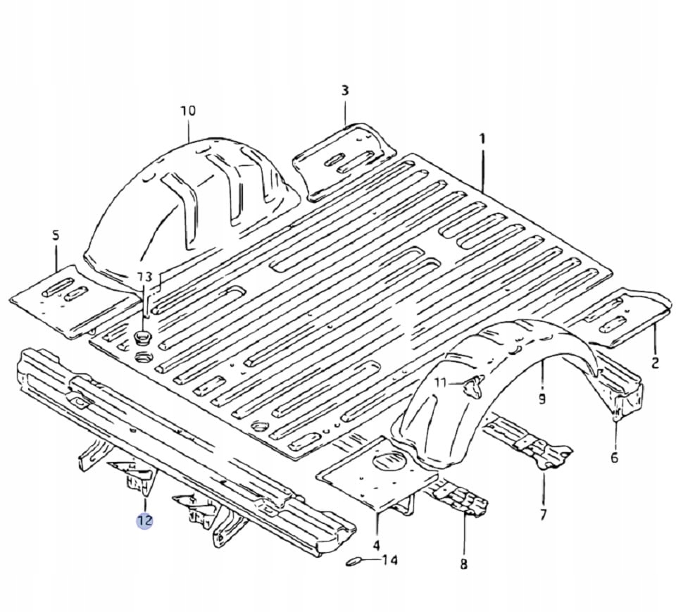Pas tylny Samurai Long Numer katalogowy części 62500M80310