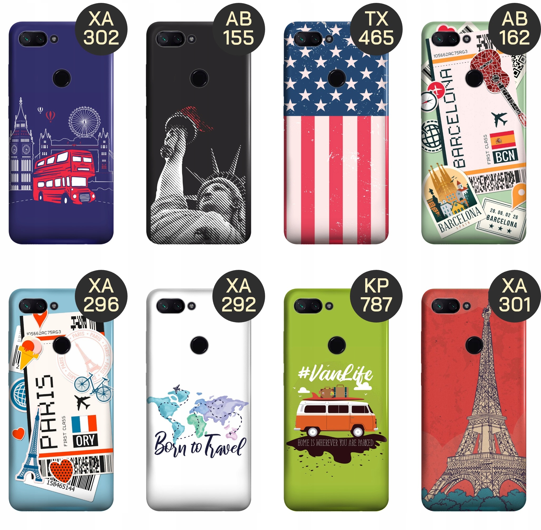 POUZDRO-PRO-XIAOMI-MI-8-LITE-VZORY-CESTOVANI-DOBRODRUZSTVI-KRYT-OBAL-Znacka-Hello-Case