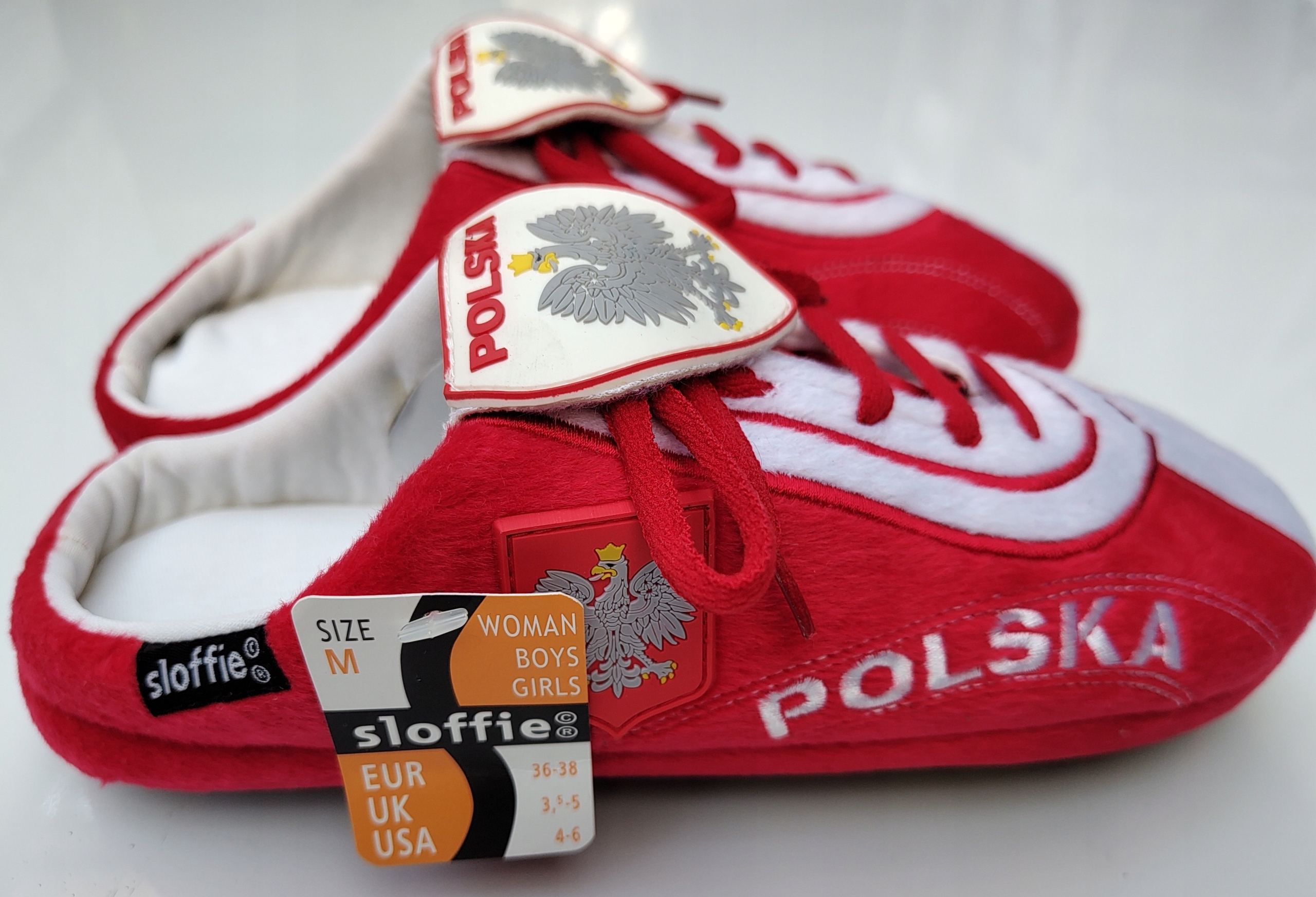 Kapcie korki do grania Sloffie z godłem dla Kibica roz 36 38