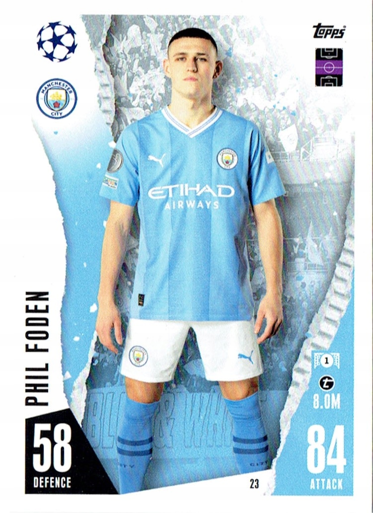 Topps Match Attax 23/24 Karta Team Mate Manchester City 23 Phil Foden