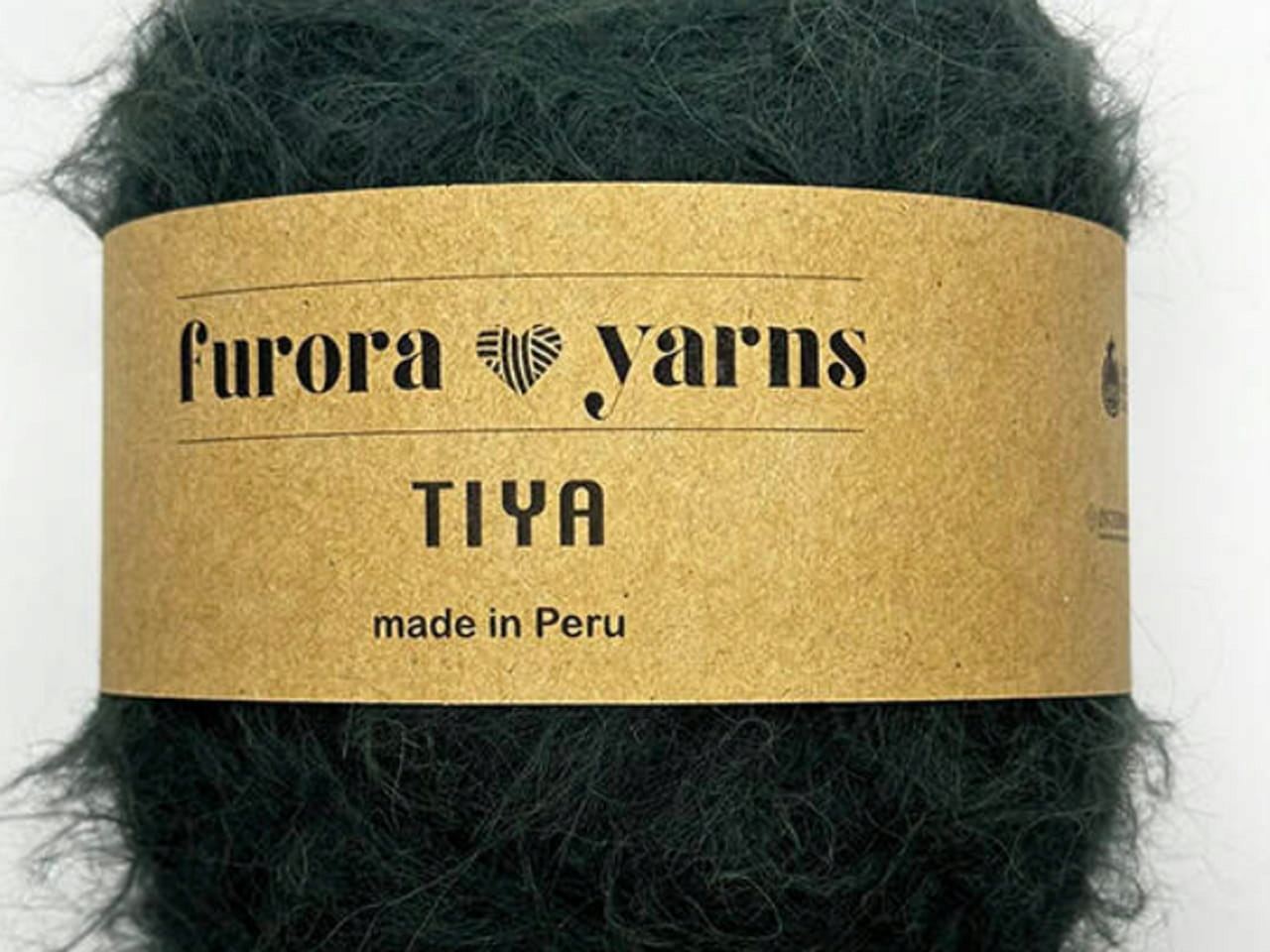 Włóczka Furora Yarns wełna alpaka suri Tiya ciemna zieleń