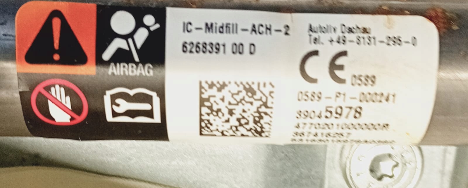OPEL CORSA E Dachvorhang Airbag AIRBAG rechts
