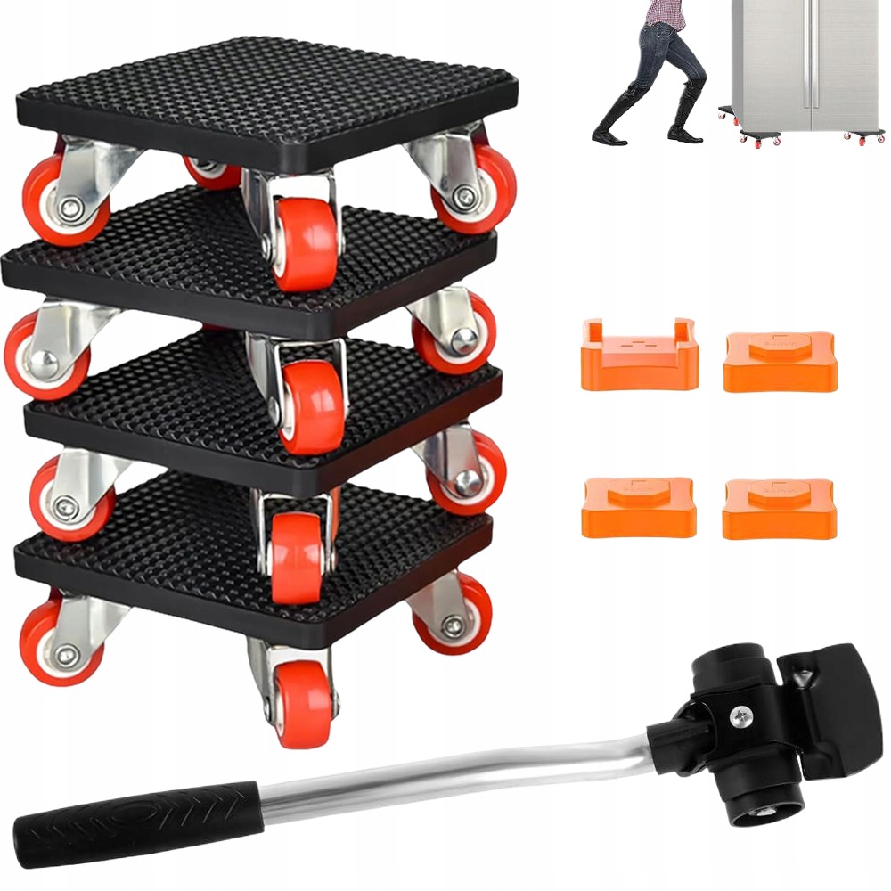 Sada Pro Přepravu Posouvání Nábytku Zvedák 500 kg Sada 5-EL.