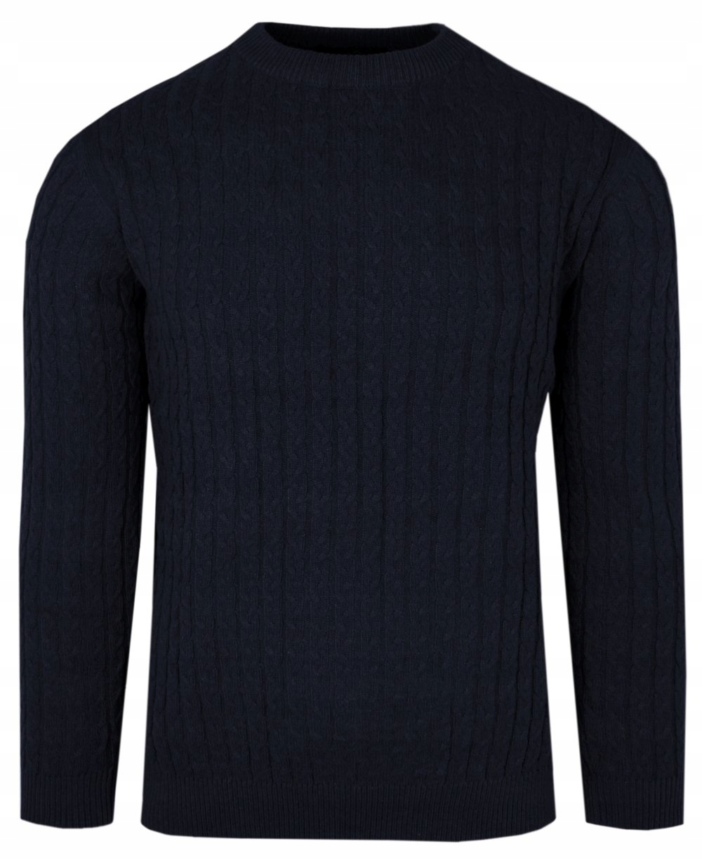 Pánský svetr z bavlněného úpletu Adriano Guinari Námořnická Modrá XL