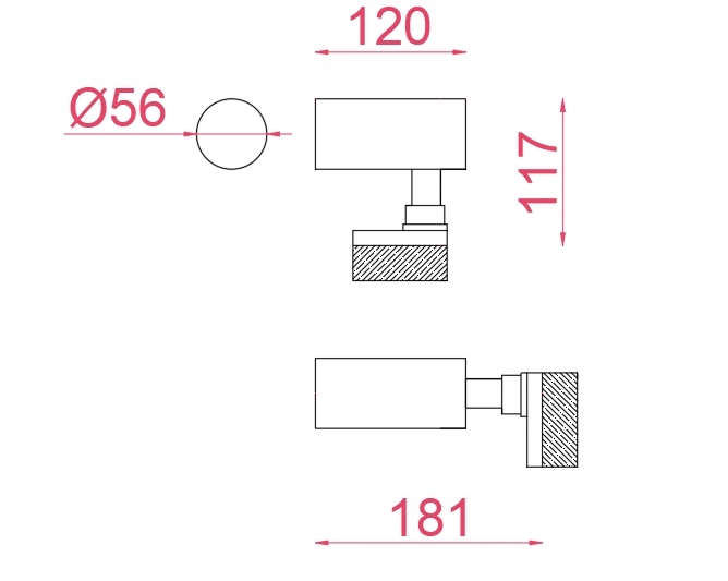 Reflektor 1xGU10 3Fazowy do szynoprzewodu czarny Marka inna