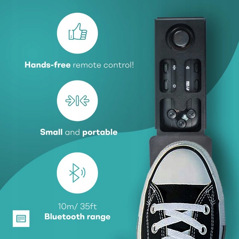 Pedał nożnego sterowania pilotem telepromptera Marka Inna