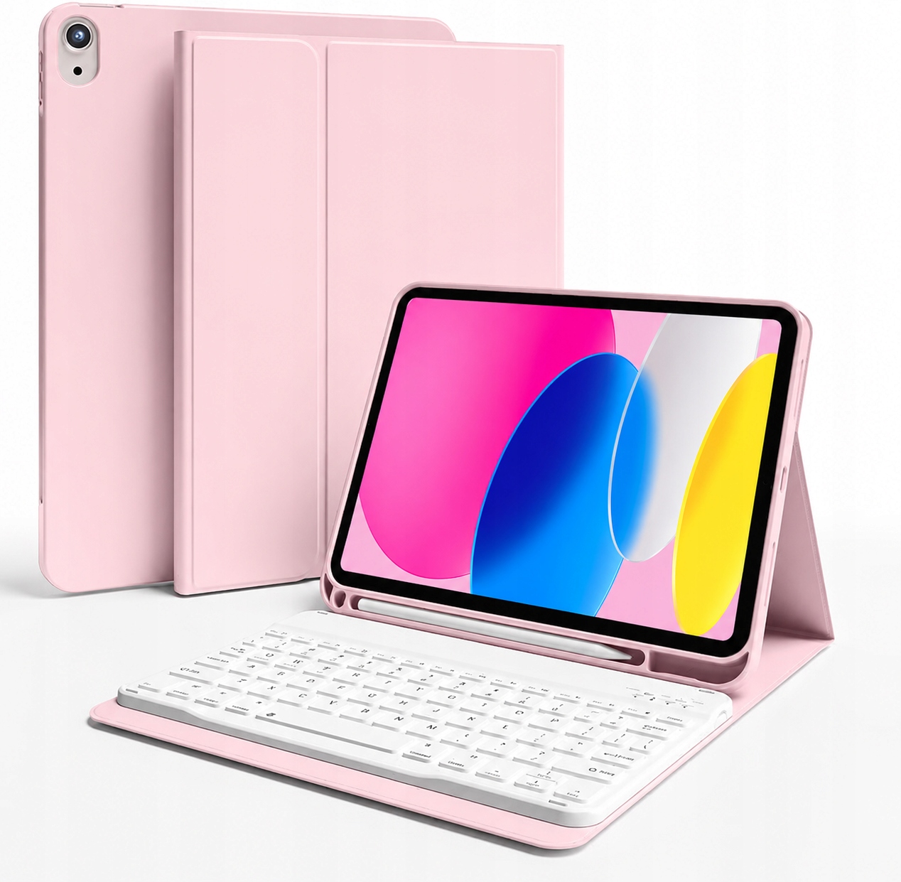 Pouzdro S Bluetooth Klávesnicí Jksml Pro Ipad 10 Ipad 2025 Růžové