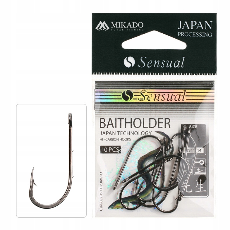 Mikado Sensual Baitholder Black Nickel r.3/0 10szt. haczyki