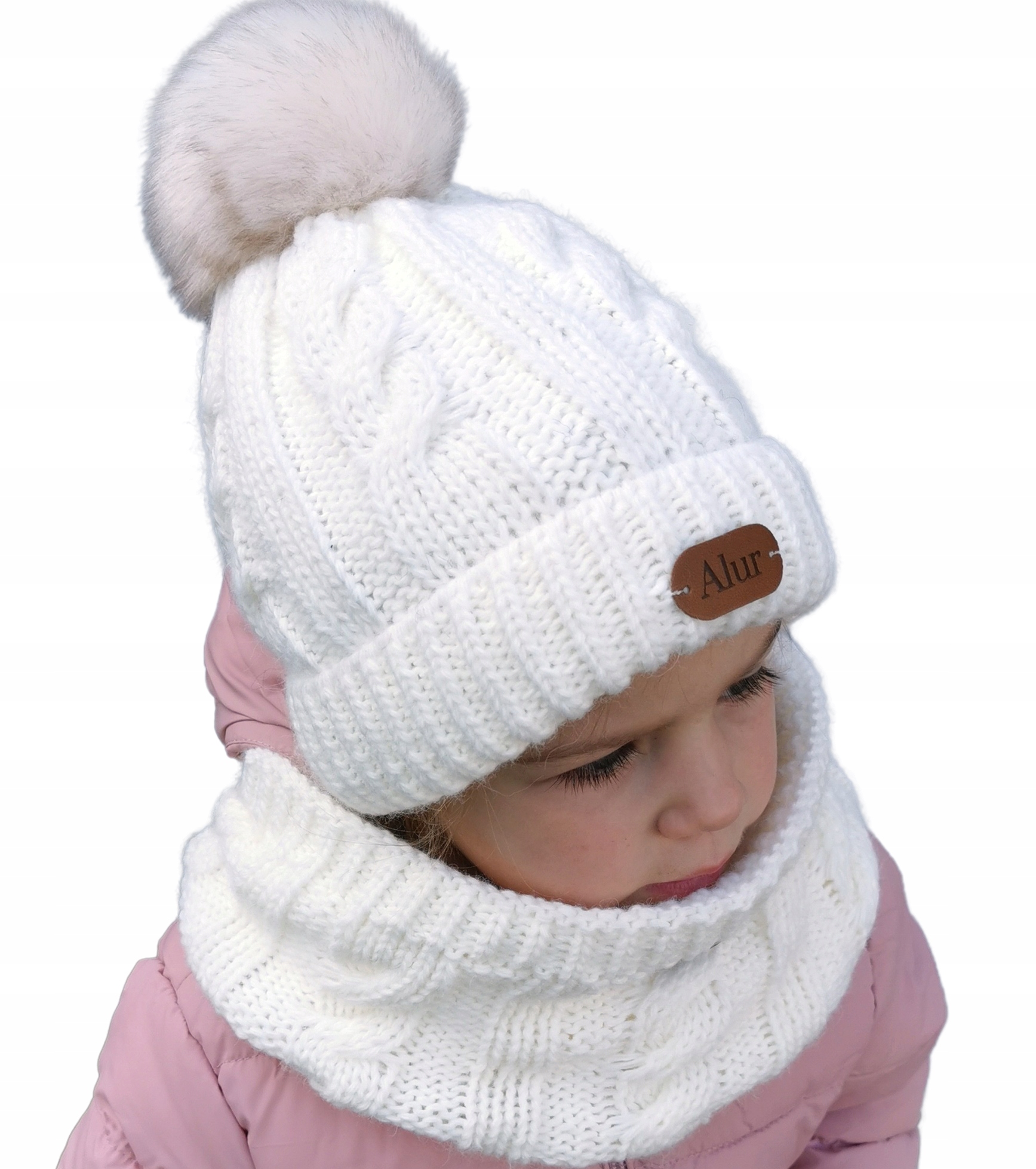 

Zestaw dziecięcy Czapka Z Kominem Polar Krem