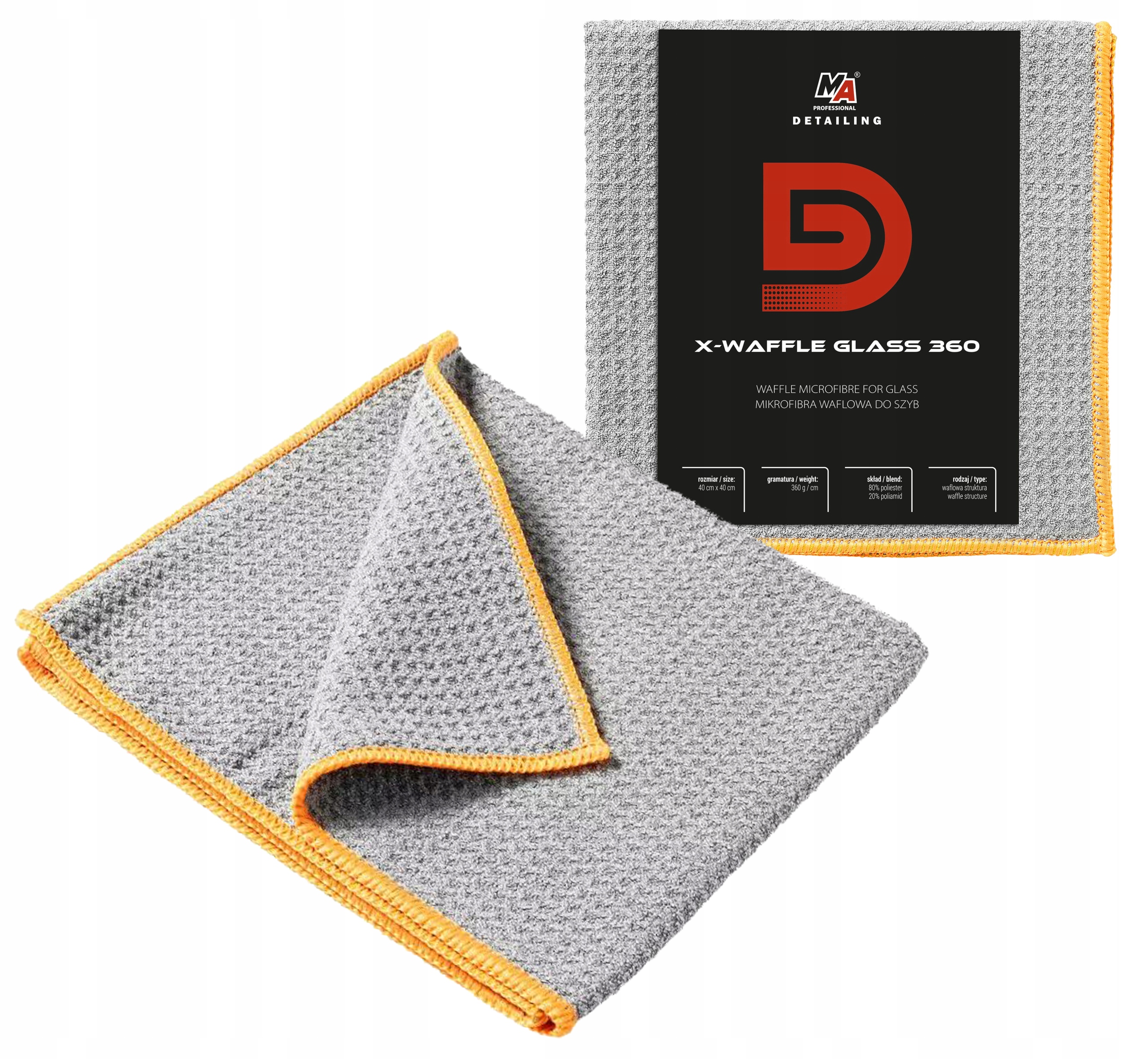 Ma Professional Detailing X-waffle Glass 360 Mikrofibra Waflowa Do Szyb