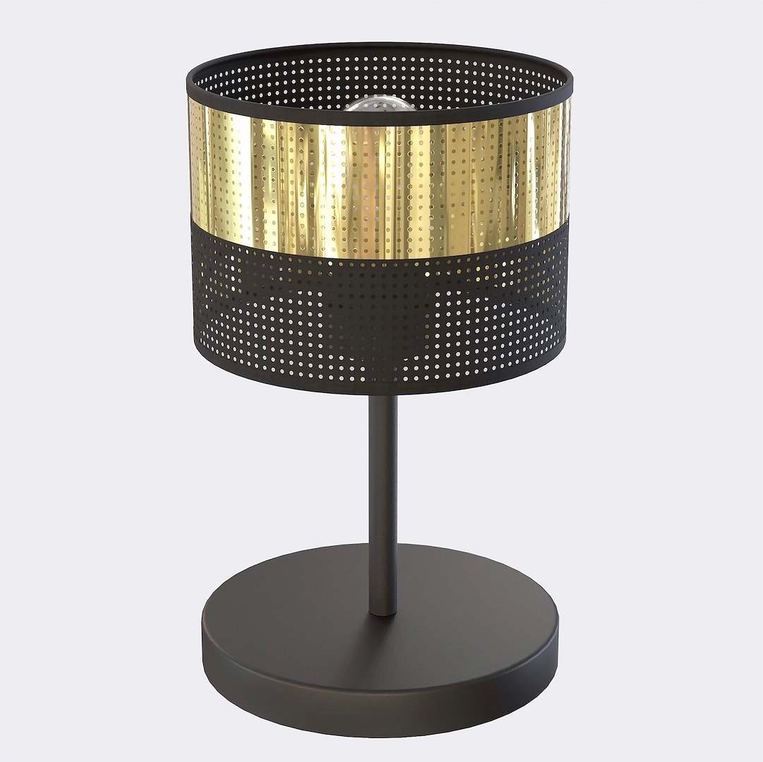 Stolová lampa Lux LN1 Gold čierna, kovová, E27, 33 cm
