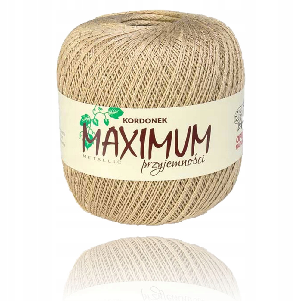 Kordonek Maximum Metalic 100g 1777 Beżowo złoty