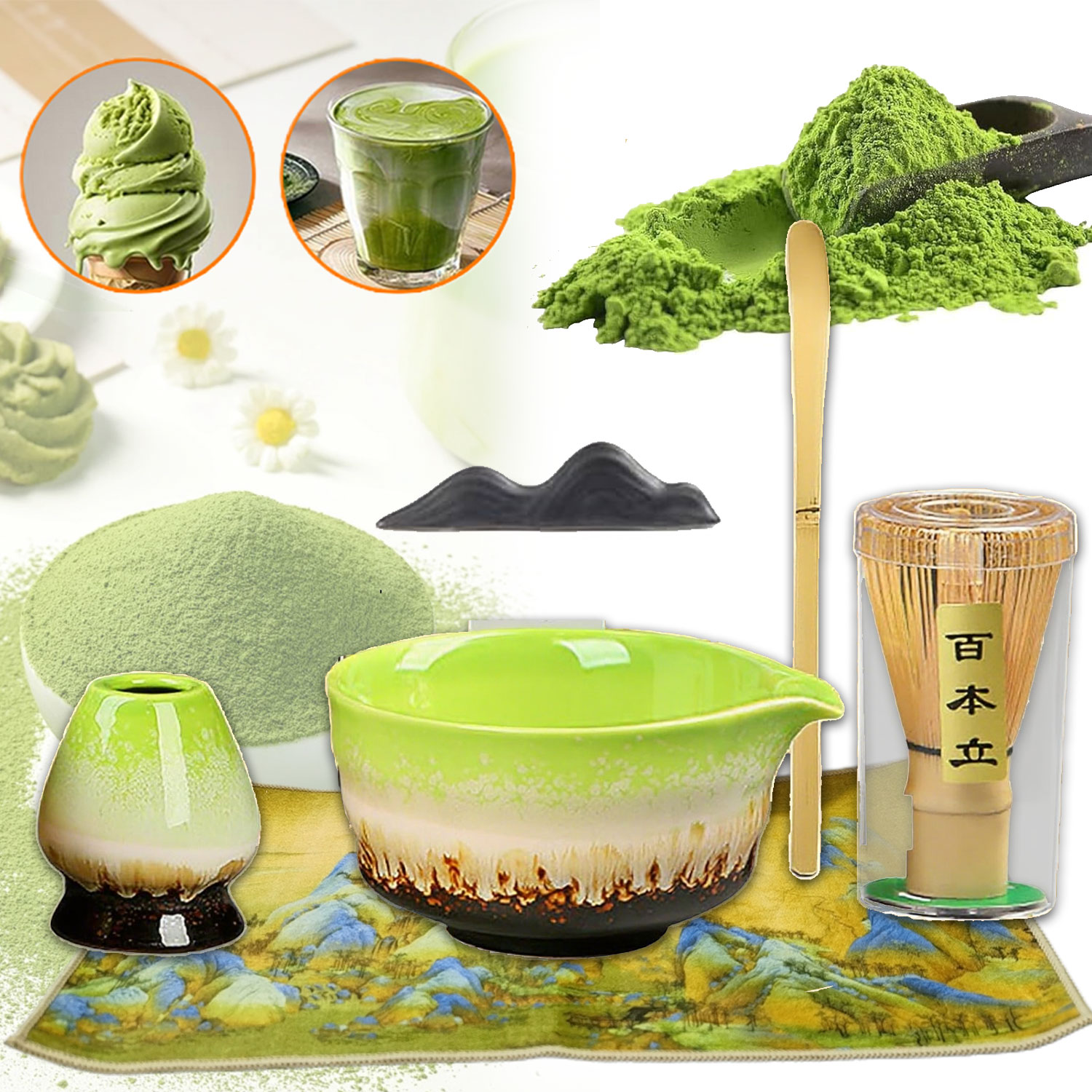 Zestaw Do Herbaty Matcha, Zestaw Mioteł Matcha, Z Trzepaczką Do Matchy