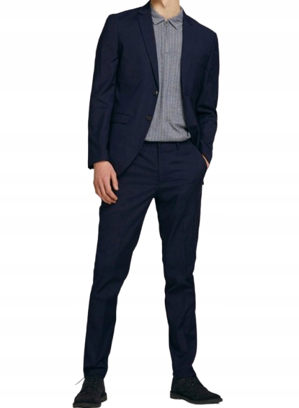 Jack&jones Elegantní Tmavě Modrý Sako Kalhoty 54 2AB