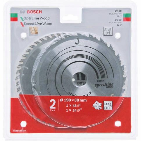 Bosch Kotoučová Pila Dvojpak Optiline Wood 190x2,6/1,6x30x48z Speedline Woo