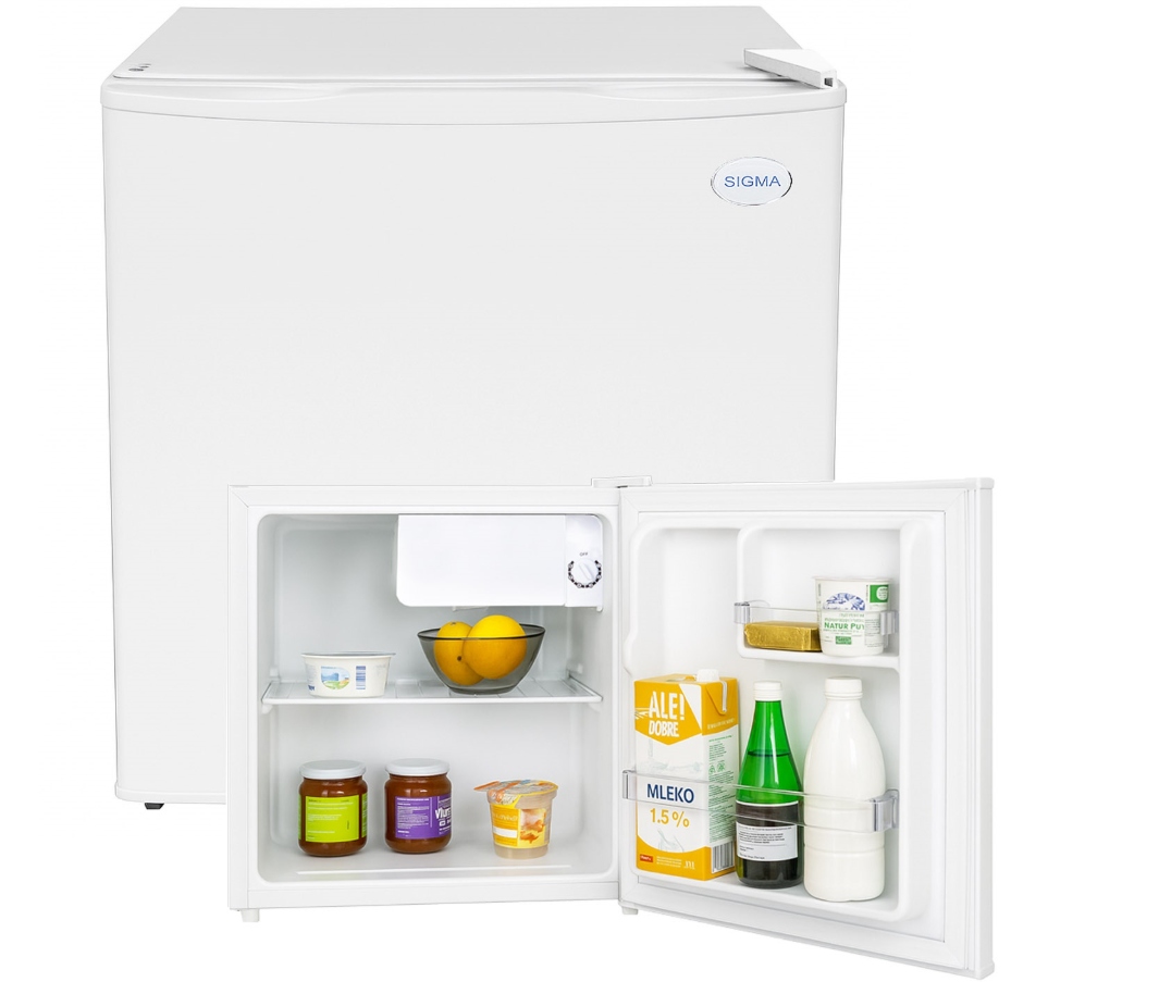 Mała Lodówka Sigma Biurowa Hotelowa Minibar Chłodziarka Działkę 51cm biała