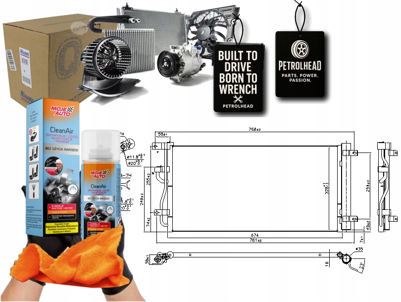 Kondenzátor Klimatizace Chevrolet Captiva Opel Anta #Petrolhead Pro+ Kit9