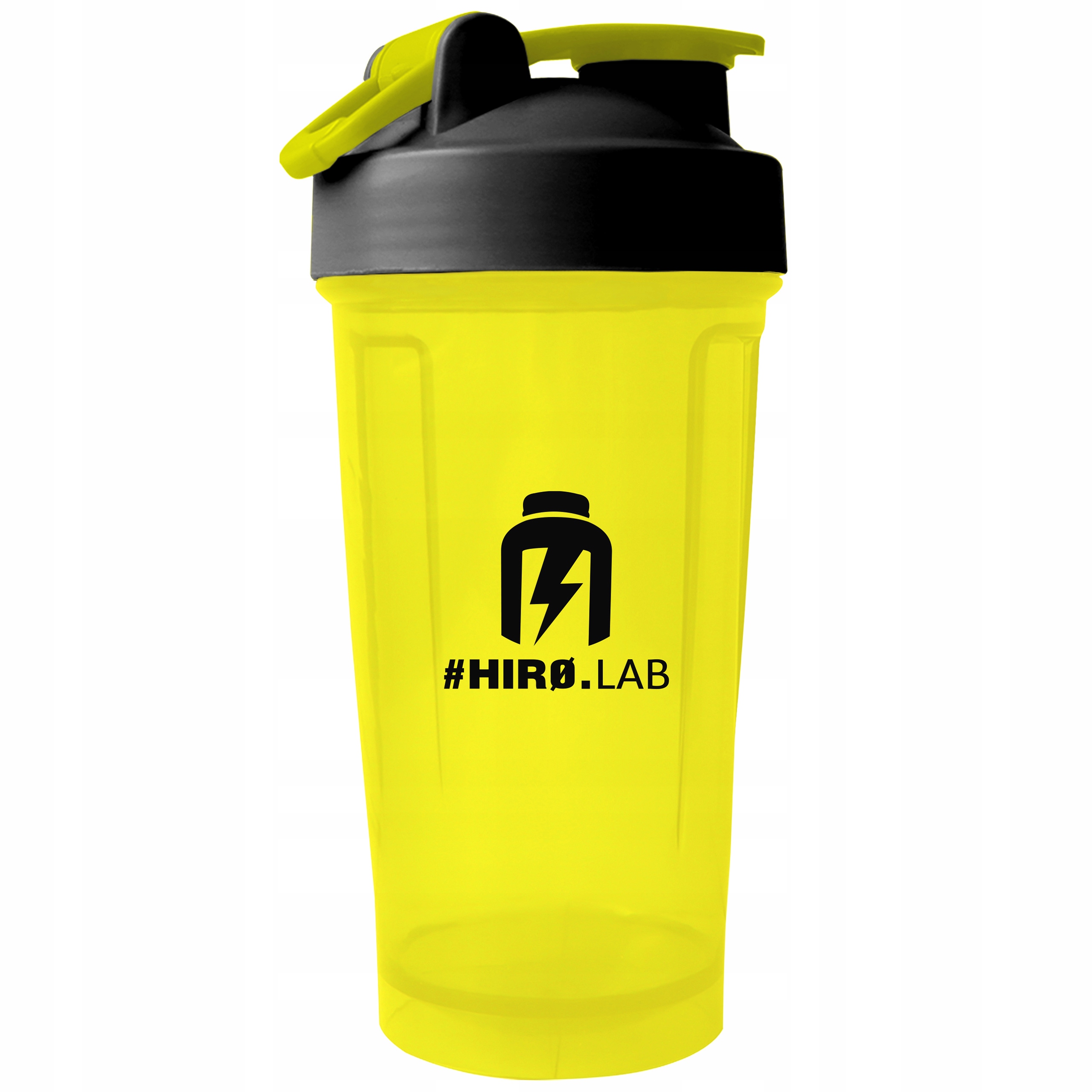 Shaker Sportowy Hiro.lab 500ml Żółty Kulka Miksująca Bpa Free Uchwyt