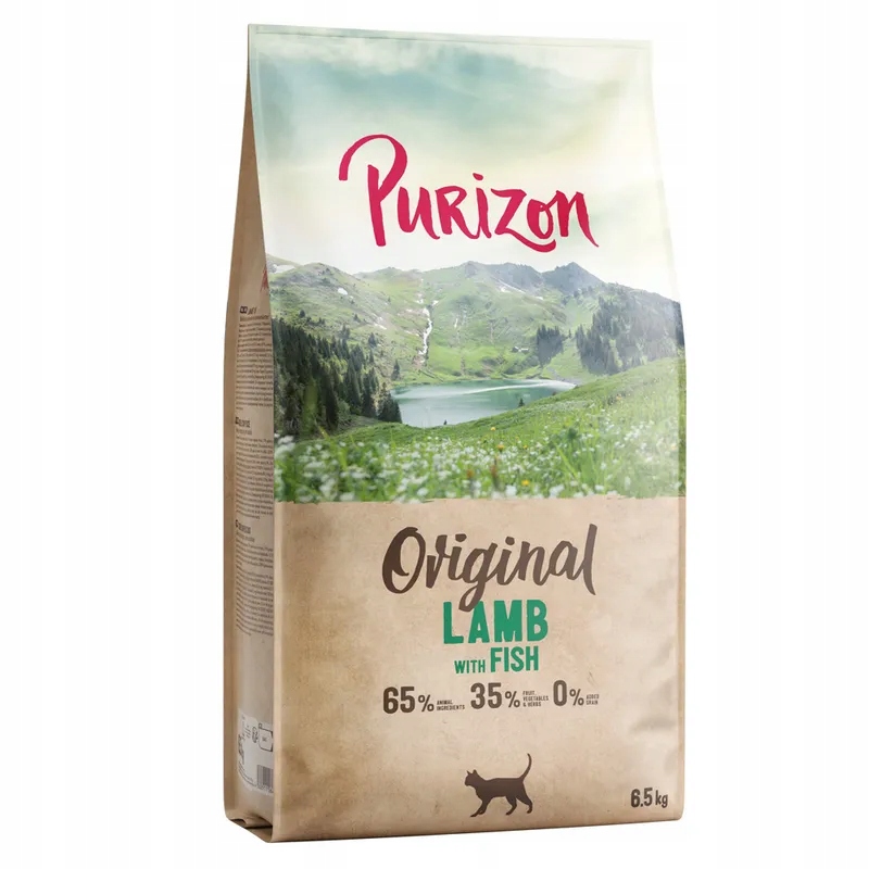 Purizon Adult pro kočky, jehněčí a ryba – bez obilovin 6,5 kg