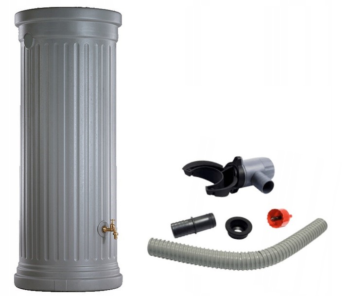 ZBIORNIK NA DESZCZÓWKĘ 330L BECZKA NA WODĘ Z RYNNY