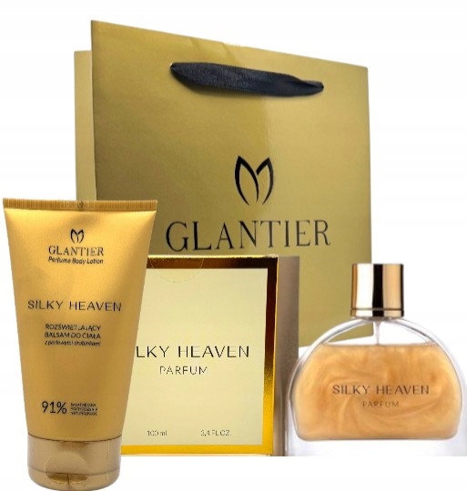 Glantier Sada Silky Heaven: Parfém 100 ml Balzám 150 Ml Taška