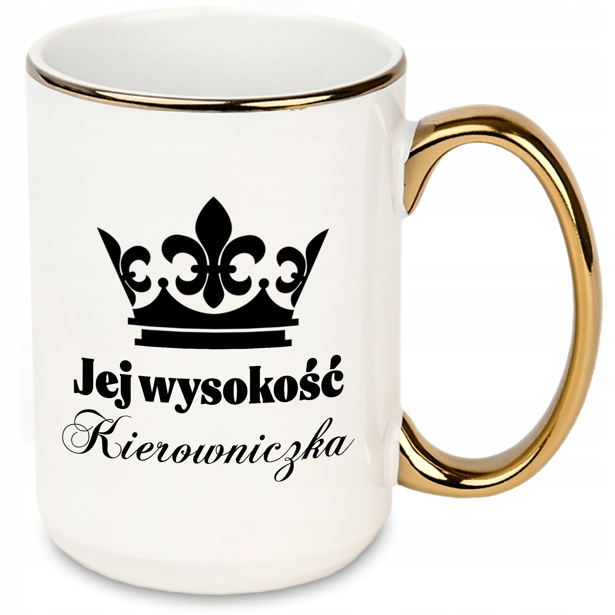 

Duży Kubek XXL Złoty dla Kierowniczki MiX